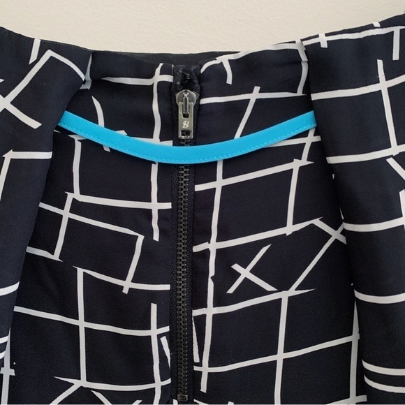 Sachin & Babi Grid Print Mini Skirt z 2 A-Line Colorblock - Picture 3 of 7